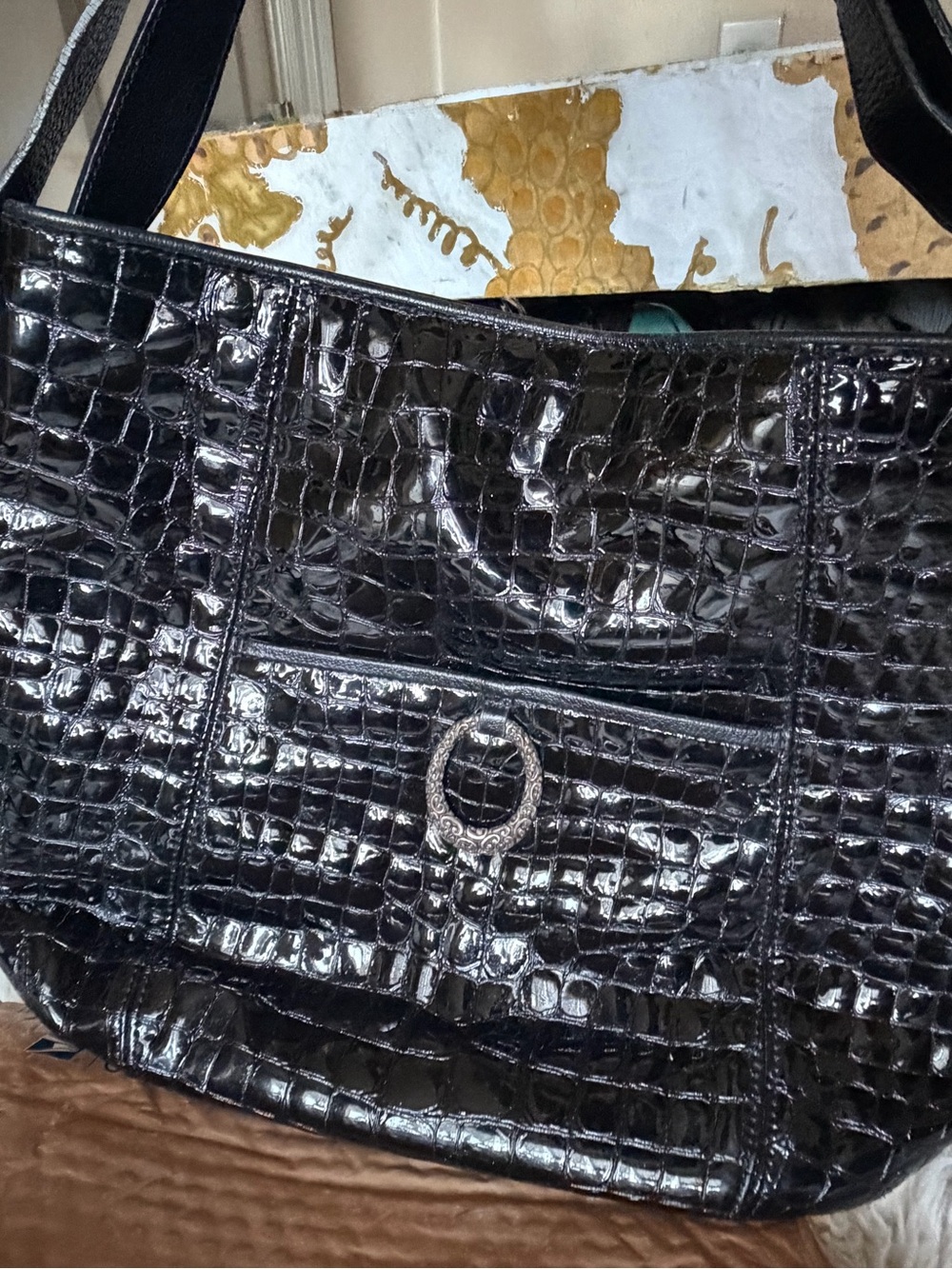Designer Teal Lined Women’s Handbag - Brighton - Picture 2 of 3